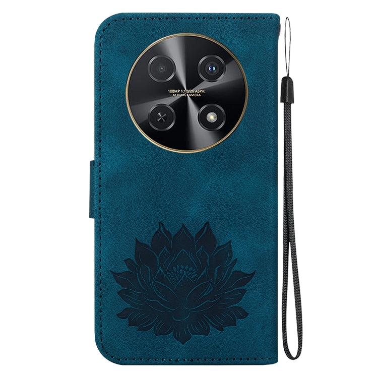 For Huawei nova 12i Lotus Embossed Leather Phone Case