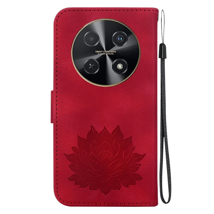 For Huawei nova 12i Lotus Embossed Leather Phone Case