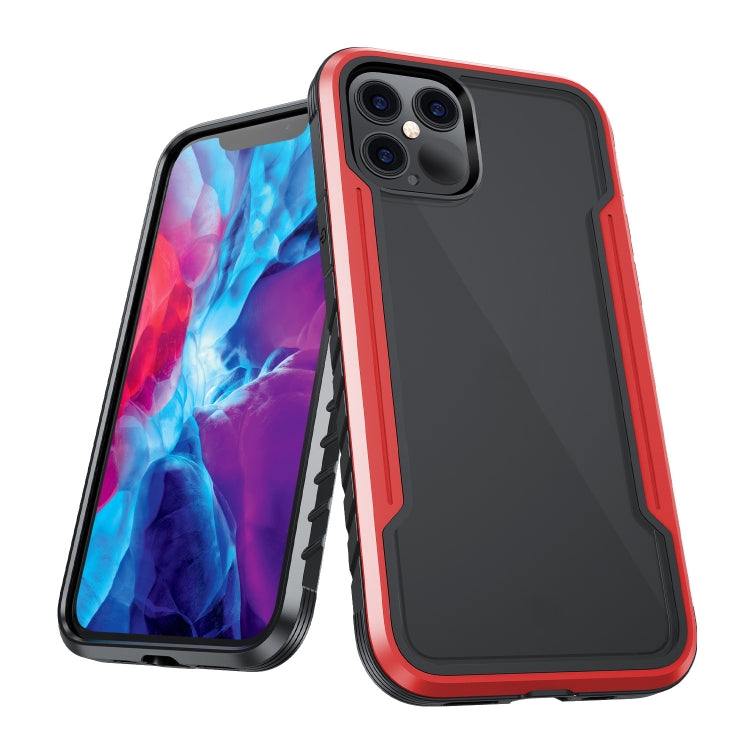 For iPhone 12 mini Armor Metal Clear PC + TPU Shockproof Case