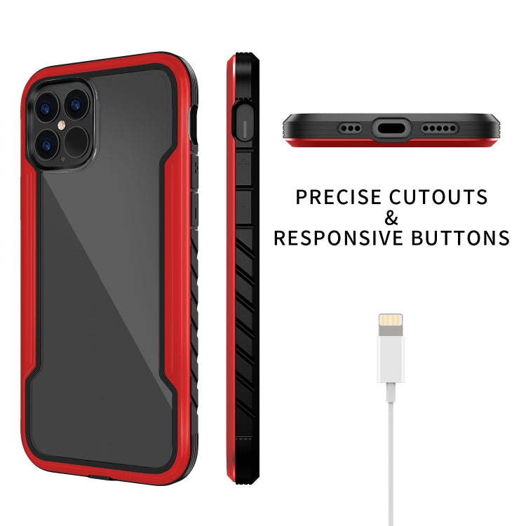 For iPhone 12 mini Armor Metal Clear PC + TPU Shockproof Case