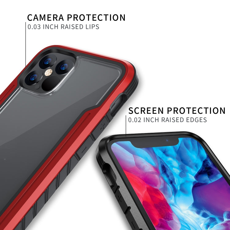 For iPhone 12 mini Armor Metal Clear PC + TPU Shockproof Case