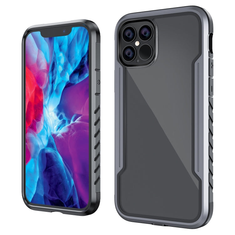For iPhone 12 mini Armor Metal Clear PC + TPU Shockproof Case