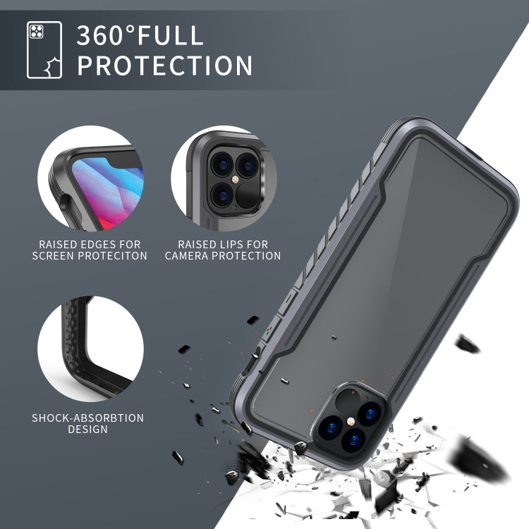 For iPhone 12 mini Armor Metal Clear PC + TPU Shockproof Case