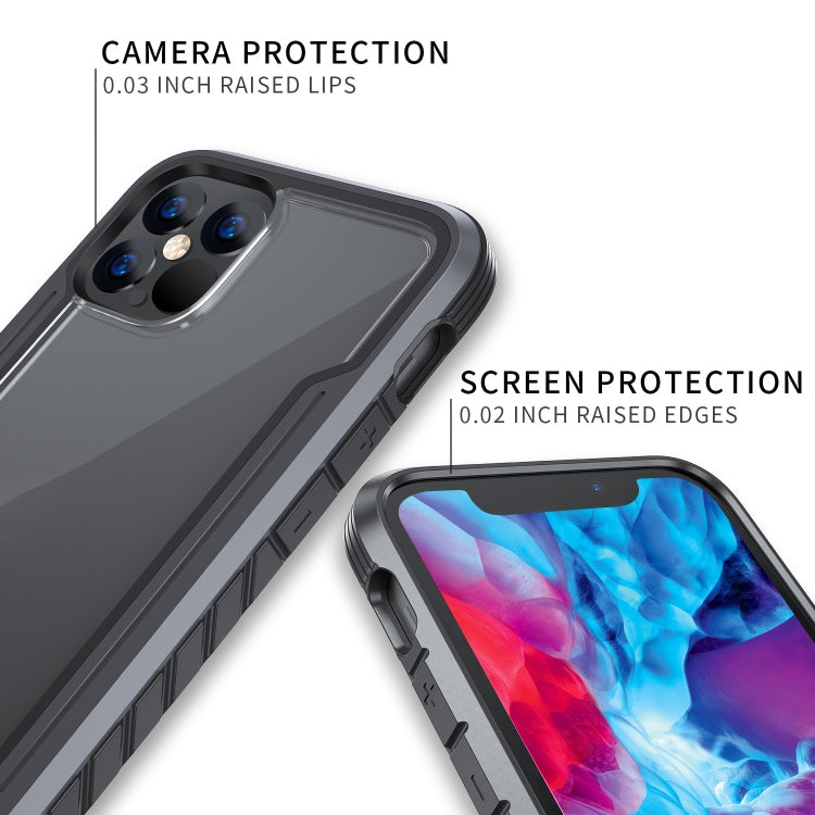 For iPhone 12 mini Armor Metal Clear PC + TPU Shockproof Case