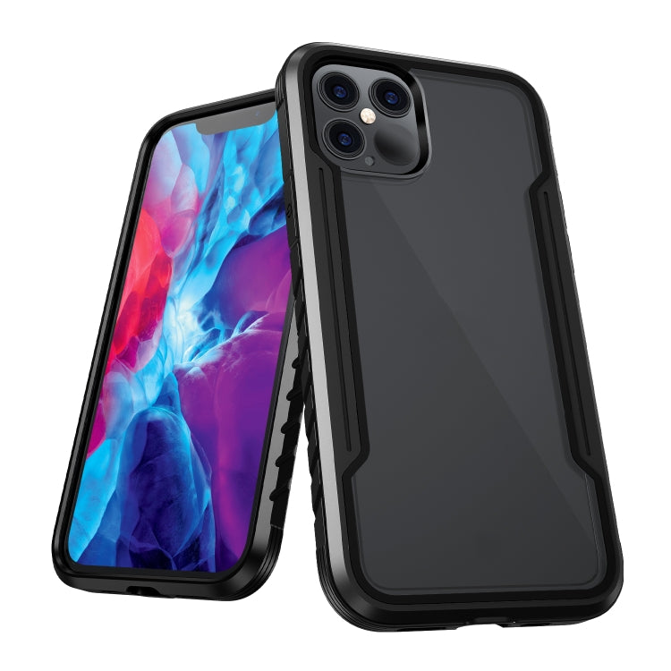 For iPhone 12 mini Armor Metal Clear PC + TPU Shockproof Case