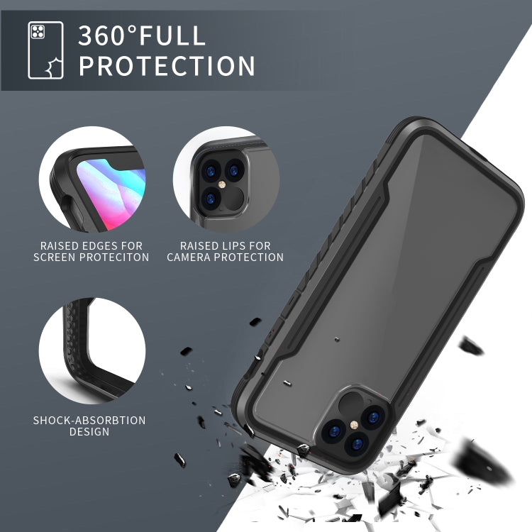 For iPhone 12 mini Armor Metal Clear PC + TPU Shockproof Case