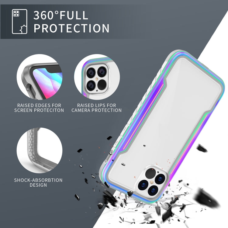 For iPhone 12 mini Armor Metal Clear PC + TPU Shockproof Case