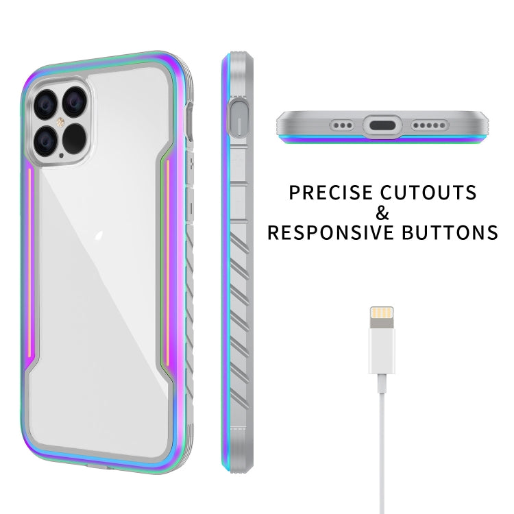 For iPhone 12 mini Armor Metal Clear PC + TPU Shockproof Case