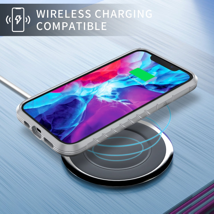 For iPhone 12 mini Armor Metal Clear PC + TPU Shockproof Case