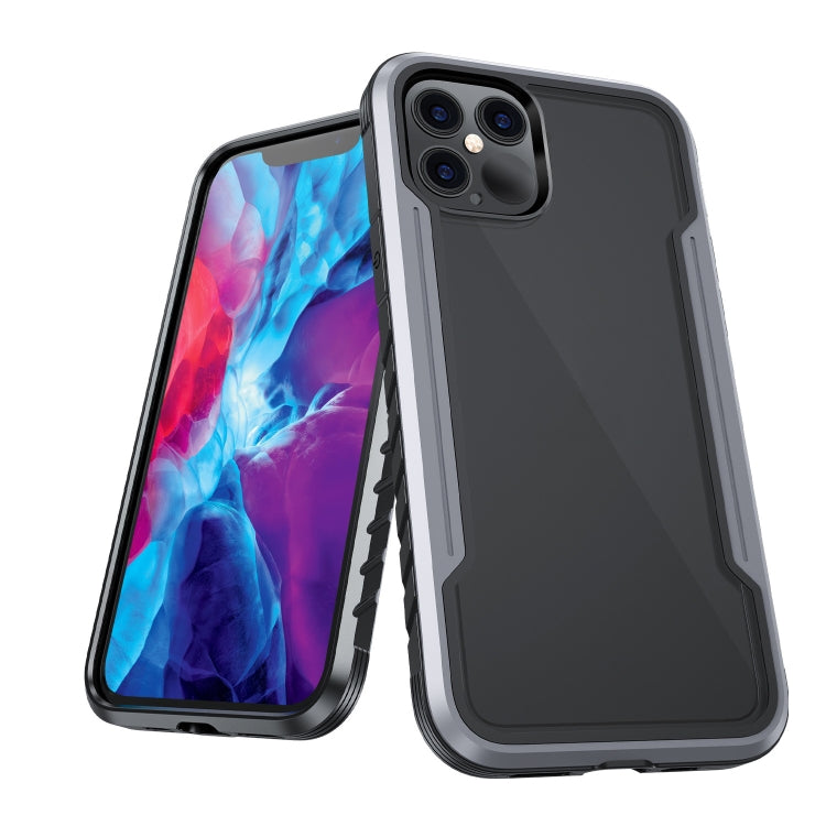 For iPhone 12 Pro Max Armor Metal Clear PC + TPU Shockproof Case