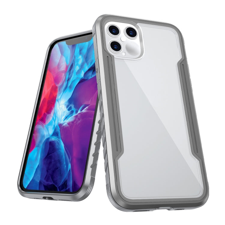 For iPhone 12 Pro Max Armor Metal Clear PC + TPU Shockproof Case
