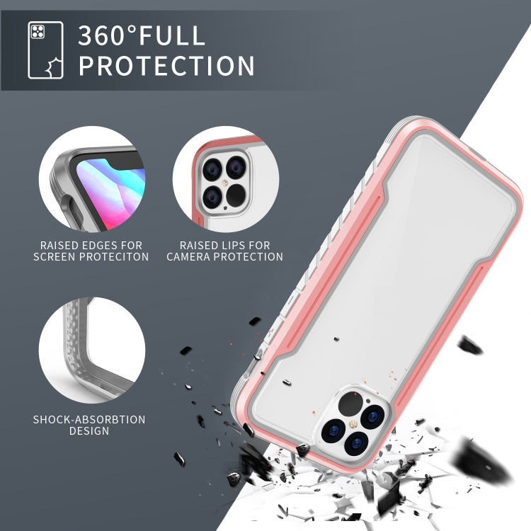 For iPhone 12 Pro Max Armor Metal Clear PC + TPU Shockproof Case