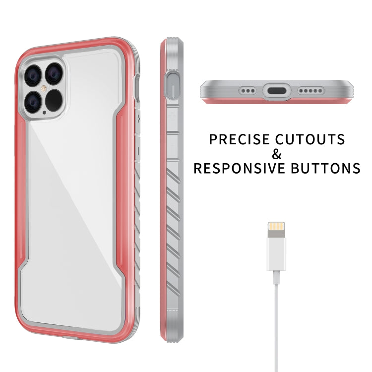 For iPhone 12 Pro Max Armor Metal Clear PC + TPU Shockproof Case