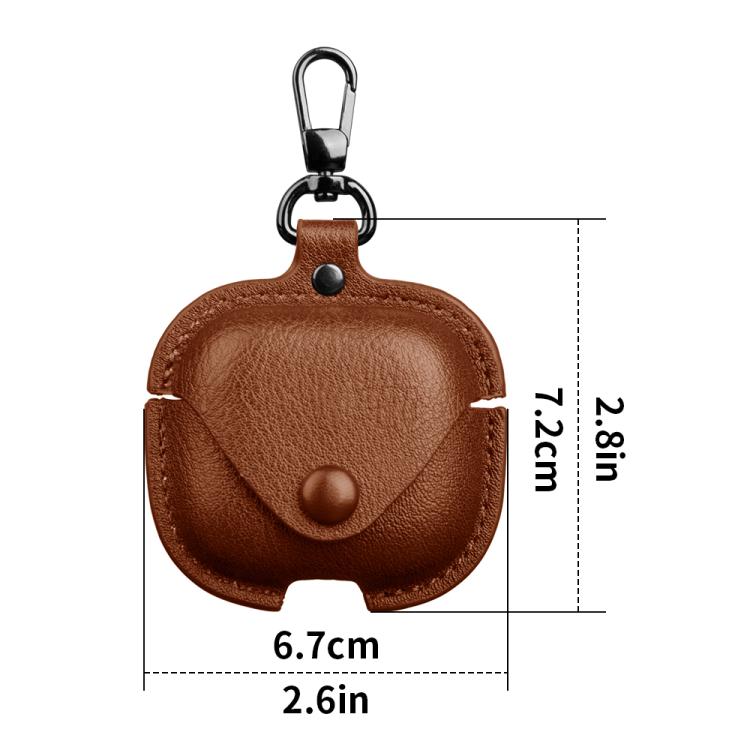 For Redmi Buds 6 Active Edition Business Leather Earphone Protective Case with Hook