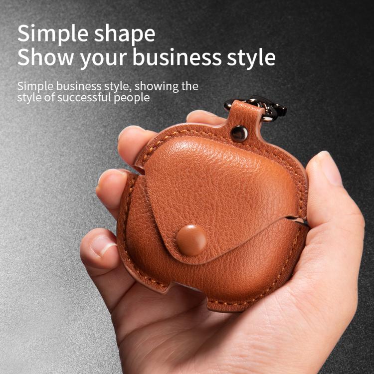 For Redmi Buds 6 Active Edition Business Leather Earphone Protective Case with Hook