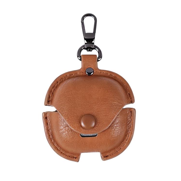 For Redmi Buds 8 Active Business Leather Earphone Protective Case with Hook