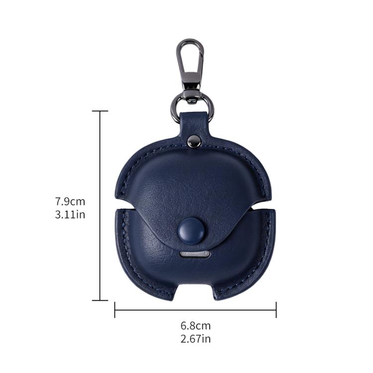 For Redmi Buds 8 Active Business Leather Earphone Protective Case with Hook