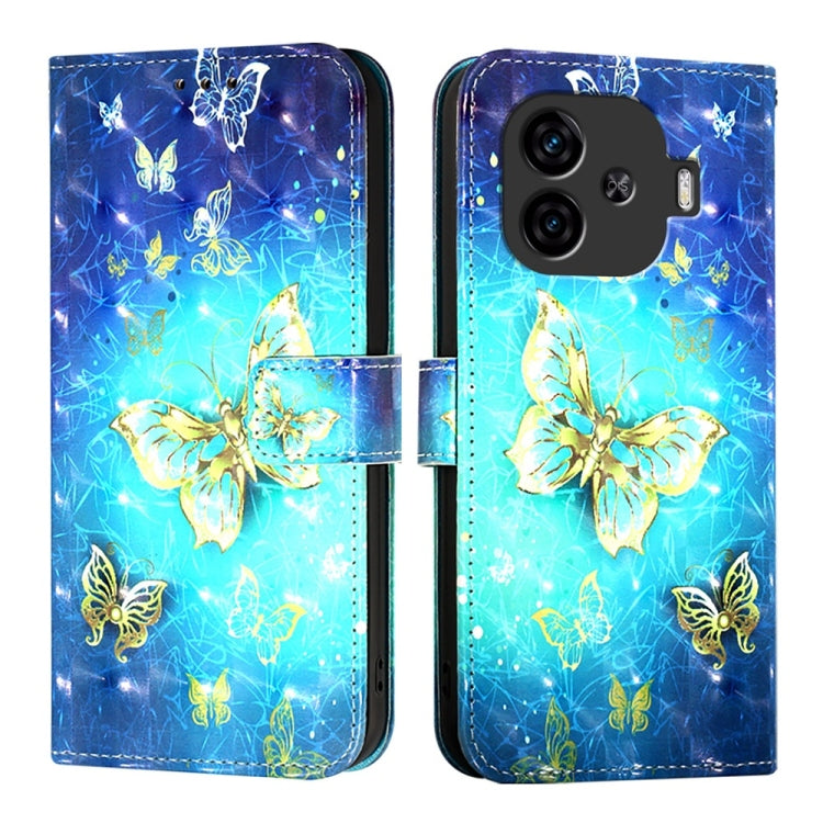 For vivo iQOO Z9 / iQOO Z9 Turbo 3D Painting Horizontal Flip Leather Phone Case