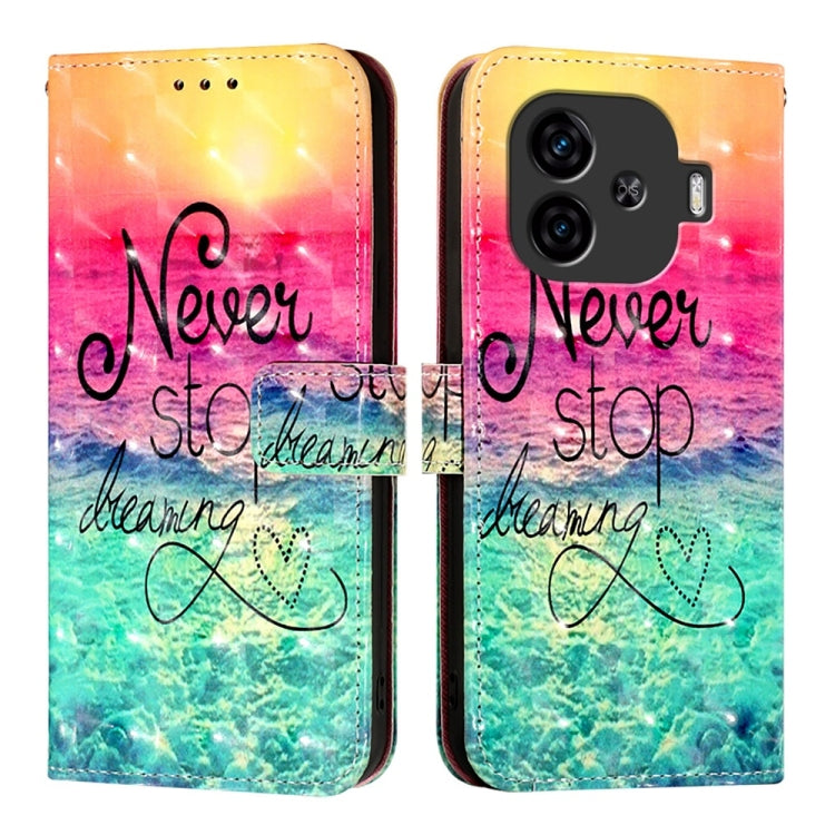 For vivo iQOO Z9 / iQOO Z9 Turbo 3D Painting Horizontal Flip Leather Phone Case