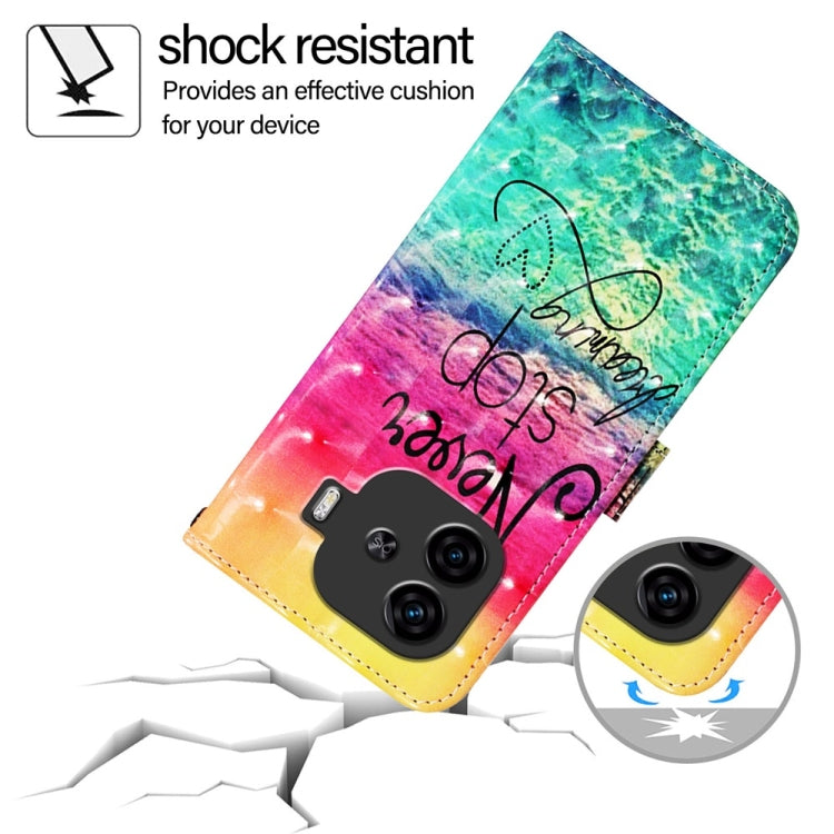 For vivo iQOO Z9 / iQOO Z9 Turbo 3D Painting Horizontal Flip Leather Phone Case