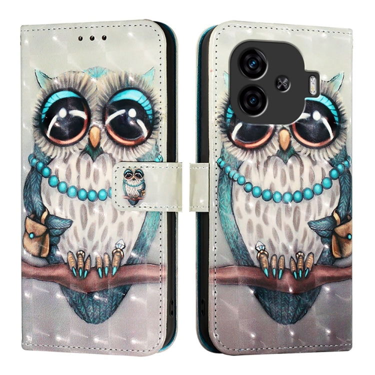 For vivo iQOO Z9 / iQOO Z9 Turbo 3D Painting Horizontal Flip Leather Phone Case