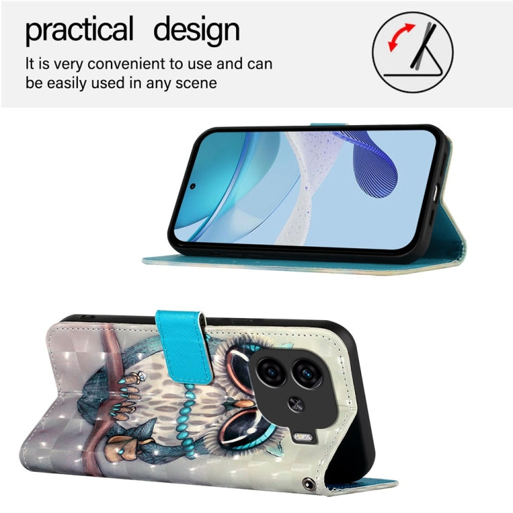 For vivo iQOO Z9 / iQOO Z9 Turbo 3D Painting Horizontal Flip Leather Phone Case