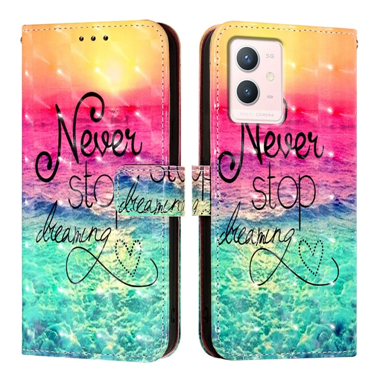 For vivo S10e 5G / V23e 4G / 5G / Y75 4G 3D Painting Horizontal Flip Leather Phone Case