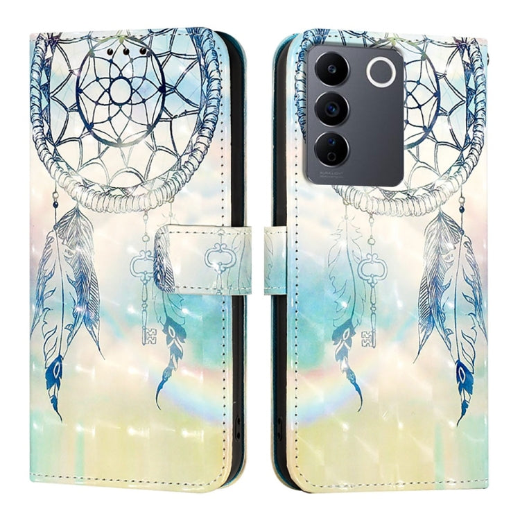 For vivo V27 Global / V27 Pro Global 3D Painting Horizontal Flip Leather Phone Case
