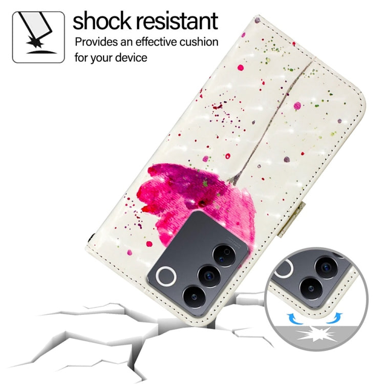 For vivo V27 Global / V27 Pro Global 3D Painting Horizontal Flip Leather Phone Case