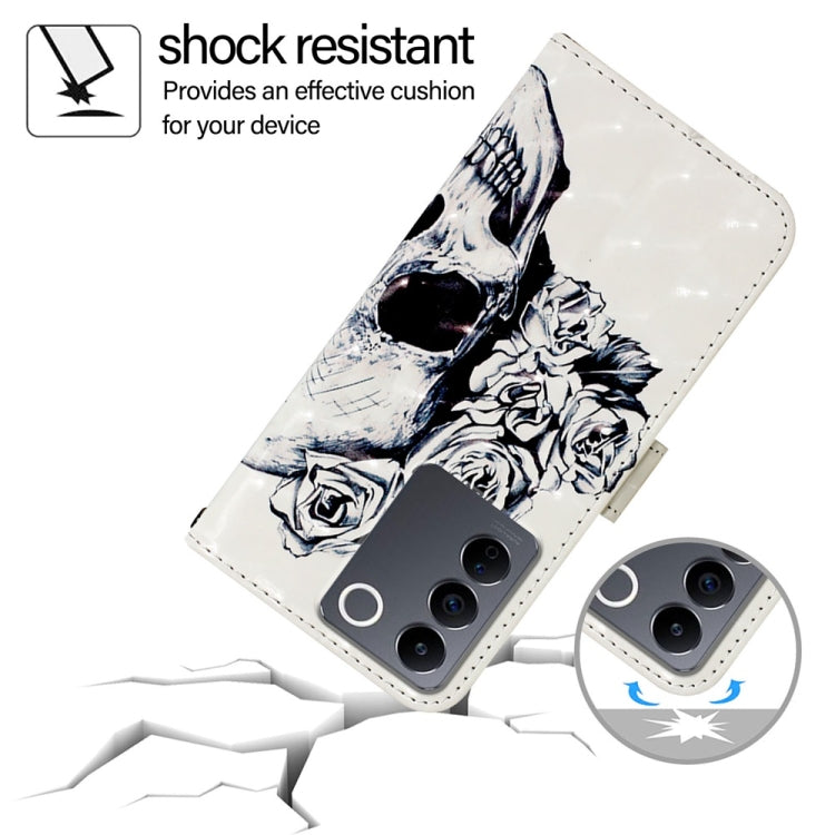 For vivo V27 Global / V27 Pro Global 3D Painting Horizontal Flip Leather Phone Case