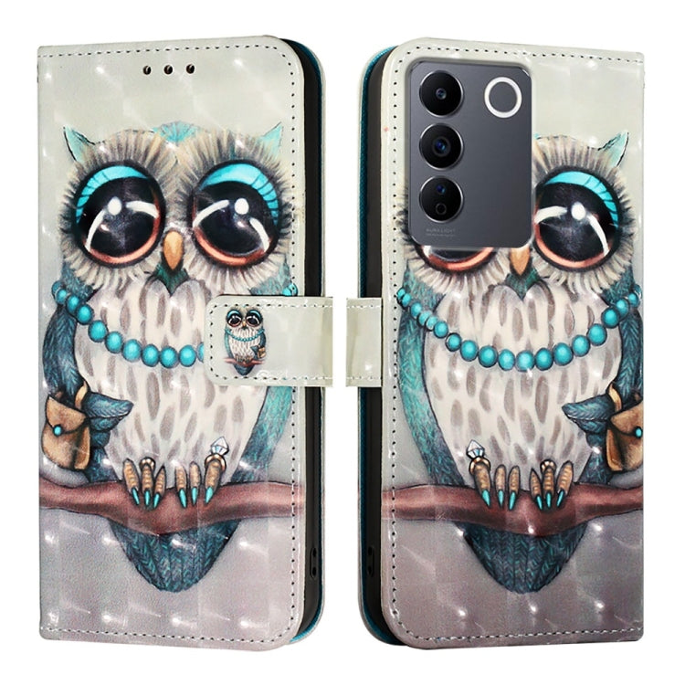For vivo V27 Global / V27 Pro Global 3D Painting Horizontal Flip Leather Phone Case