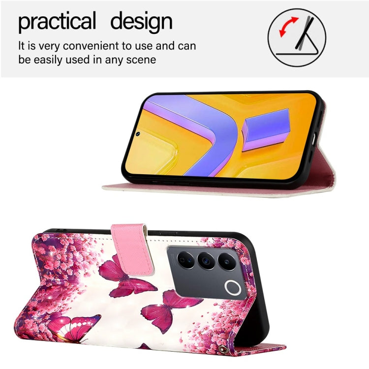 For vivo V27e 4G Global / T2 4G Global 3D Painting Horizontal Flip Leather Phone Case