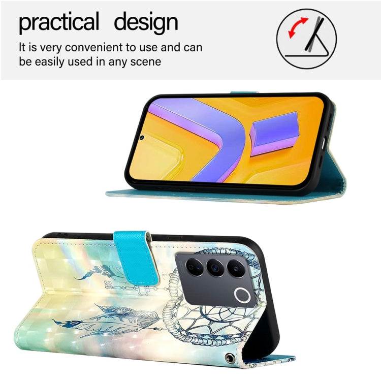 For vivo V27e 4G Global / T2 4G Global 3D Painting Horizontal Flip Leather Phone Case