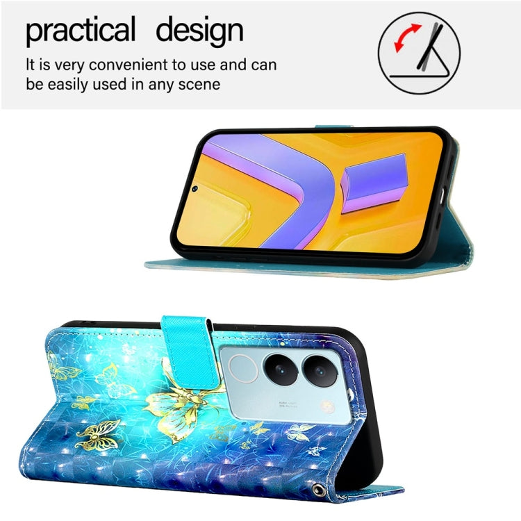 For vivo V29 5G Global / V29 Pro 3D Painting Horizontal Flip Leather Phone Case