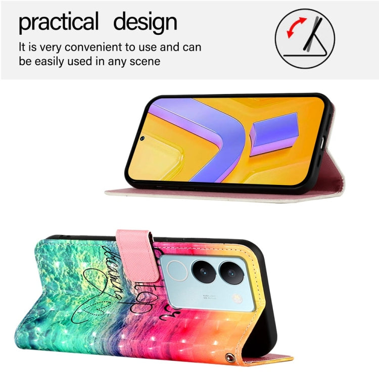 For vivo V29 5G Global / V29 Pro 3D Painting Horizontal Flip Leather Phone Case