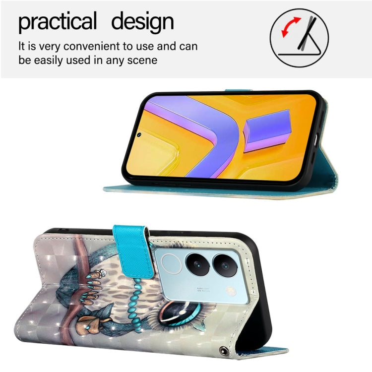 For vivo V29 5G Global / V29 Pro 3D Painting Horizontal Flip Leather Phone Case