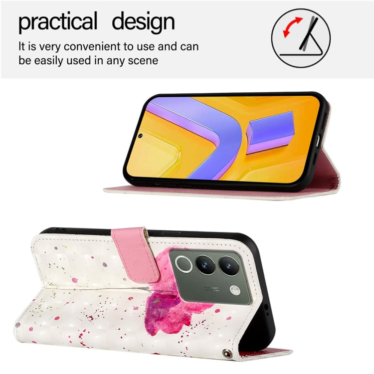 For vivo V29e / Y200 / V30 Lite 5G Global 3D Painting Horizontal Flip Leather Phone Case