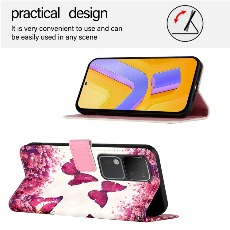 For vivo V30 5G Global / V30 Pro 5G Global 3D Painting Horizontal Flip Leather Phone Case