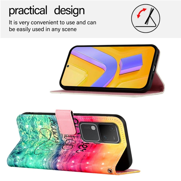 For vivo V30 5G Global / V30 Pro 5G Global 3D Painting Horizontal Flip Leather Phone Case
