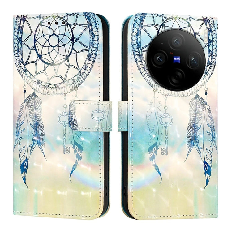 For vivo X100 3D Painting Horizontal Flip Leather Phone Case