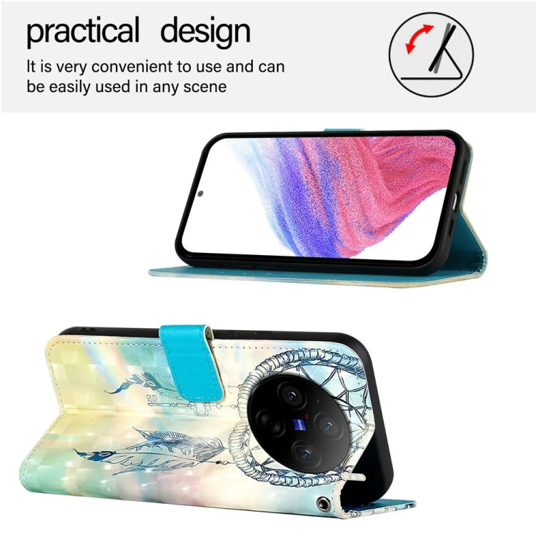 For vivo X100 3D Painting Horizontal Flip Leather Phone Case