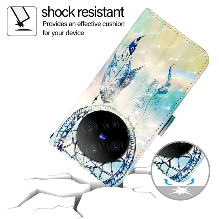 For vivo X100 3D Painting Horizontal Flip Leather Phone Case