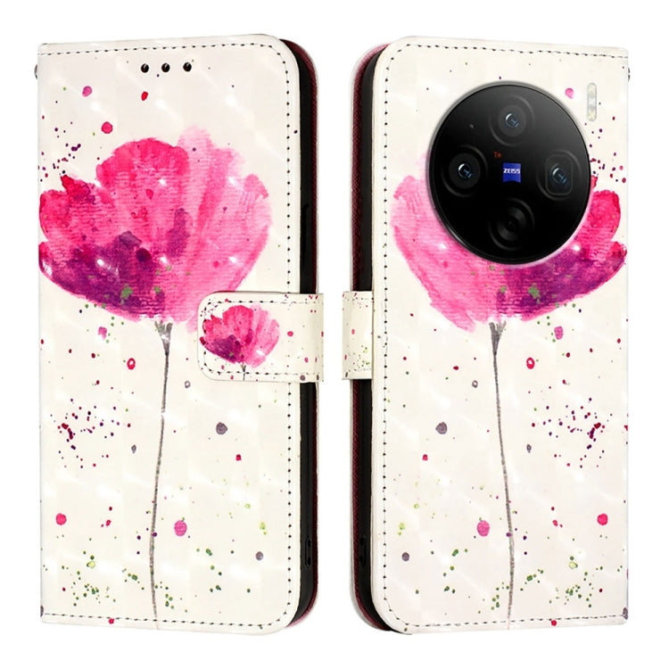 For vivo X100 3D Painting Horizontal Flip Leather Phone Case