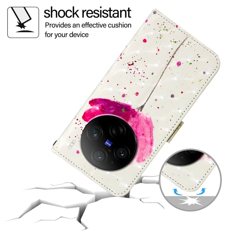 For vivo X100 3D Painting Horizontal Flip Leather Phone Case