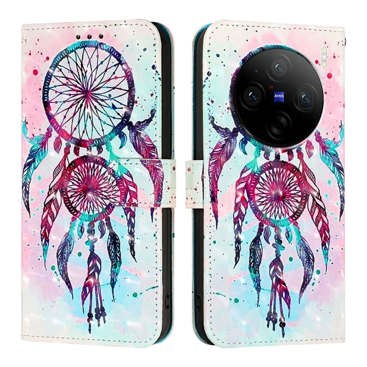 For vivo X100 3D Painting Horizontal Flip Leather Phone Case