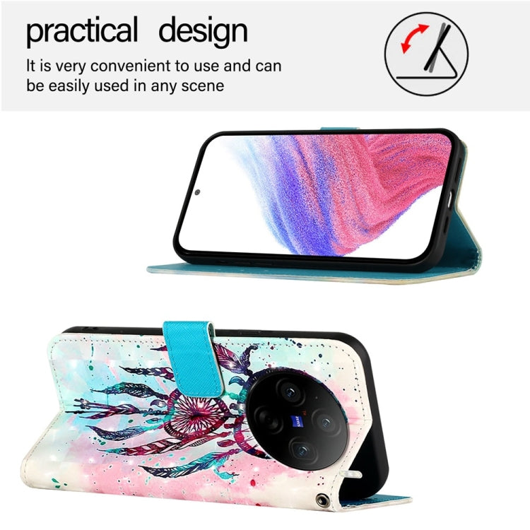 For vivo X100 3D Painting Horizontal Flip Leather Phone Case