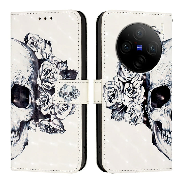 For vivo X100 3D Painting Horizontal Flip Leather Phone Case