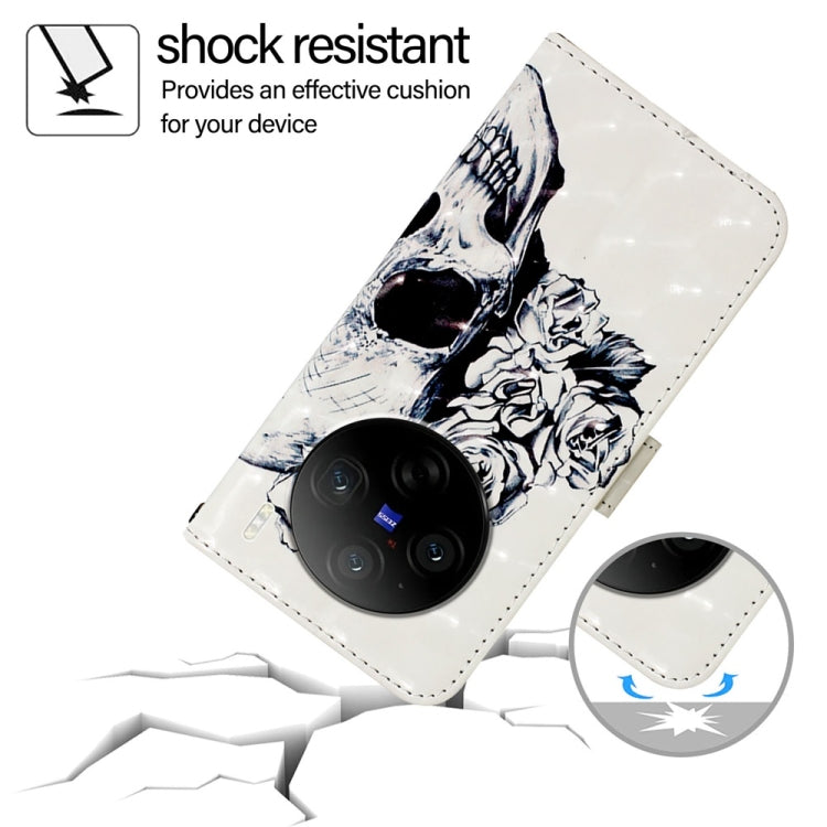 For vivo X100 3D Painting Horizontal Flip Leather Phone Case