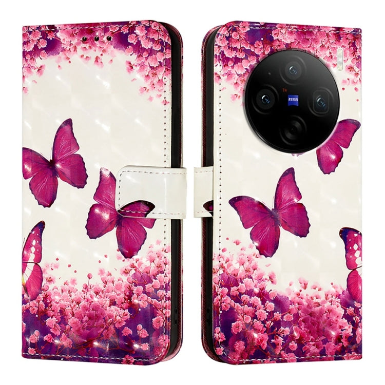 For vivo X100 Pro 3D Painting Horizontal Flip Leather Phone Case