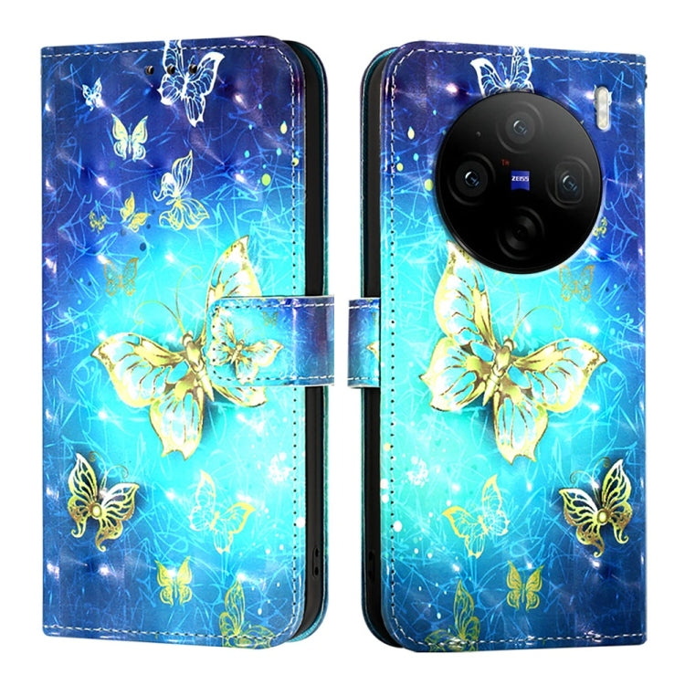 For vivo X100s 3D Painting Horizontal Flip Leather Phone Case